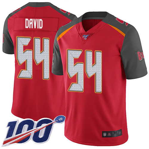 Men's Tampa Bay Buccaneers #54 Lavonte David Red 2019 100th Season Vapor Untouchable Limited Stitched NFL Jersey